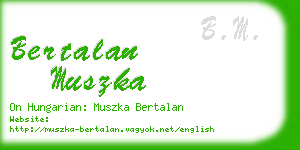 bertalan muszka business card